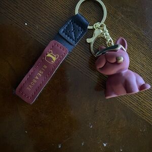 Rise Above Keychain with Dog Charm